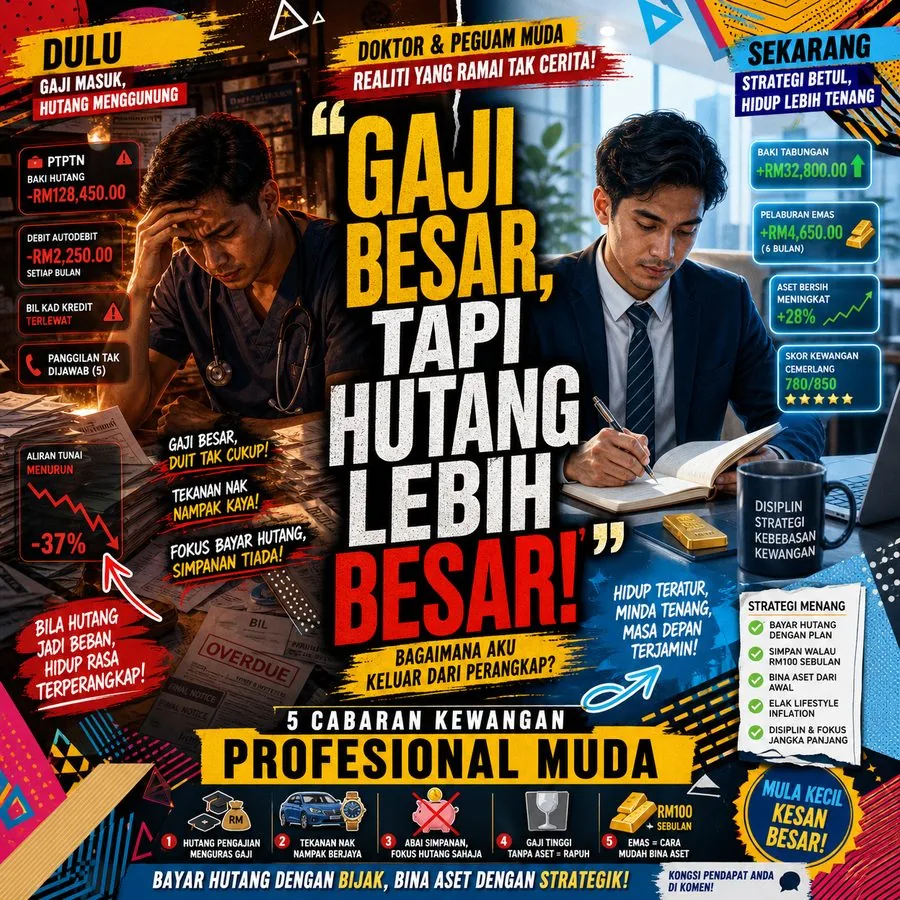 Profesional muda urus hutang pengajian dan simpan emas Public Gold