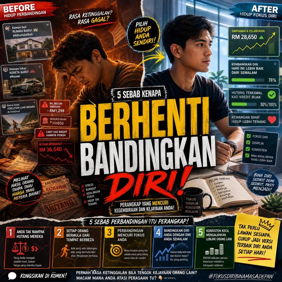 Berhenti bandingkan kekayaan, fokus simpan emas pada kadar sendiri