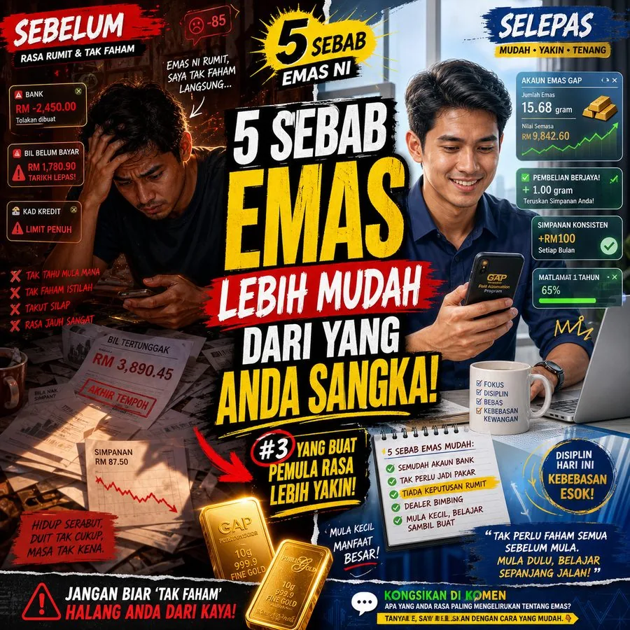 Pemula mula simpan emas dengan mudah melalui akaun GAP Public Gold