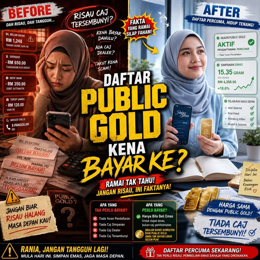 Dialog Rania dan Alia tentang caj pendaftaran akaun Public Gold