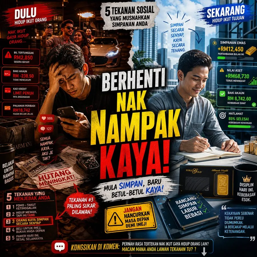Orang muda lawan tekanan sosial dan bina kekayaan sebenar dengan emas Public Gold