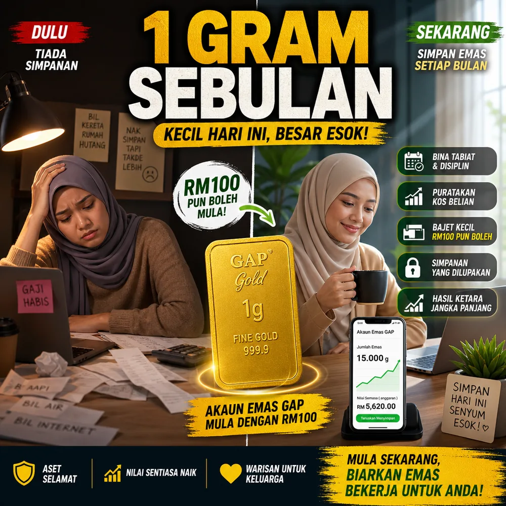 5 Kelebihan Menyimpan Emas 1 Gram Sebulan