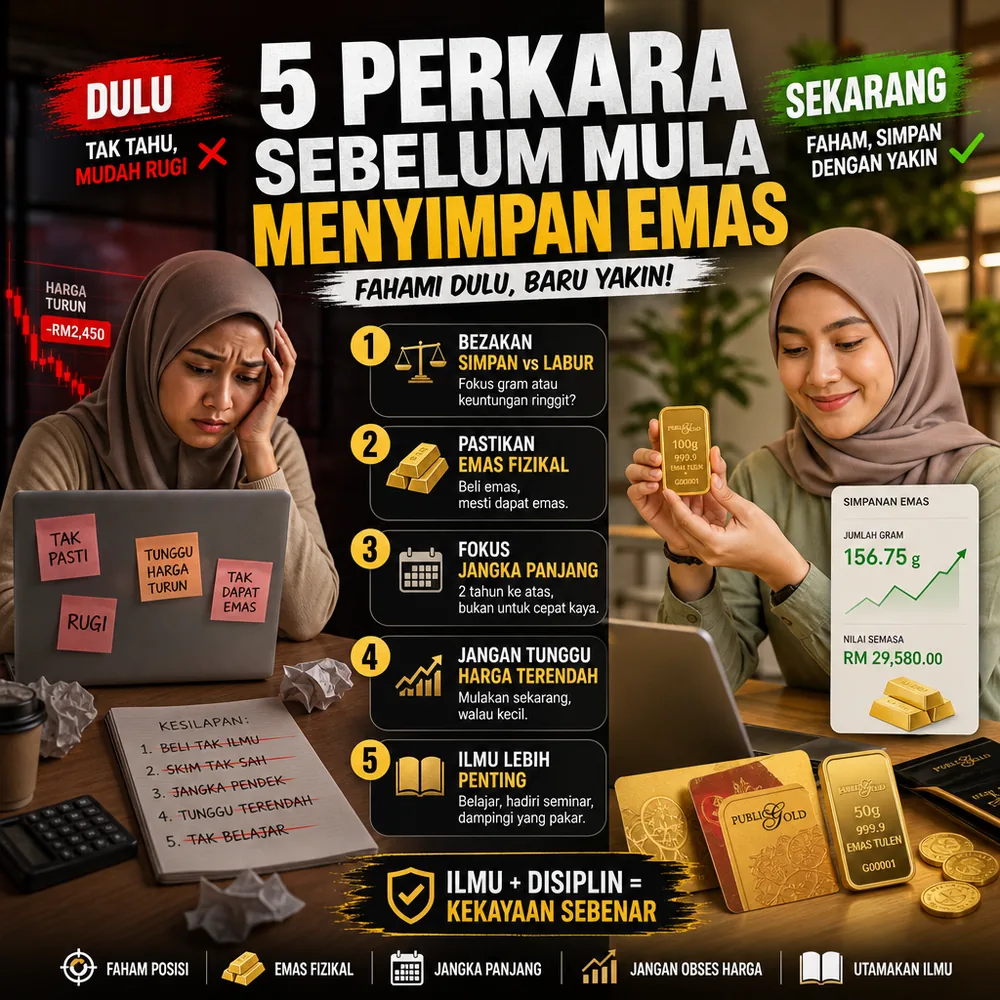 5 Perkara Yang Perlu Anda Tahu Sebelum Mula Menyimpan Emas