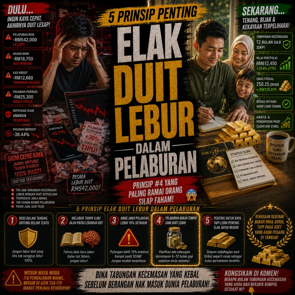 5 Prinsip Penting Elak Duit Lebur Dalam Pelaburan