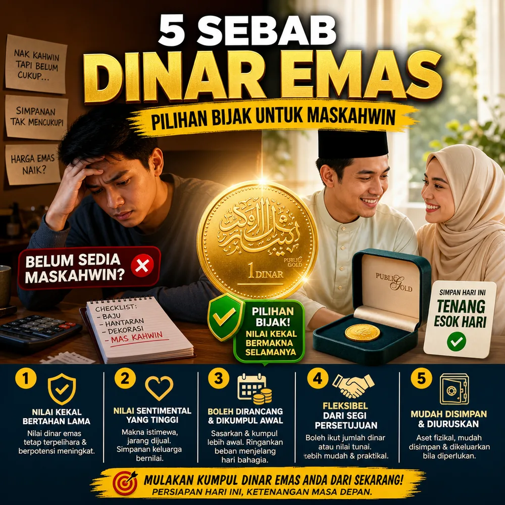 5 Sebab Dinar Emas Pilihan Bijak Untuk Maskahwin