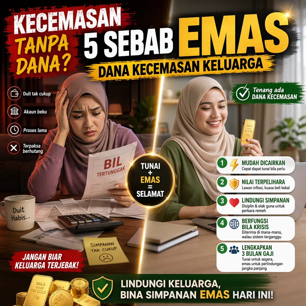 5 Sebab Emas Sesuai Sebagai Dana Kecemasan Keluarga