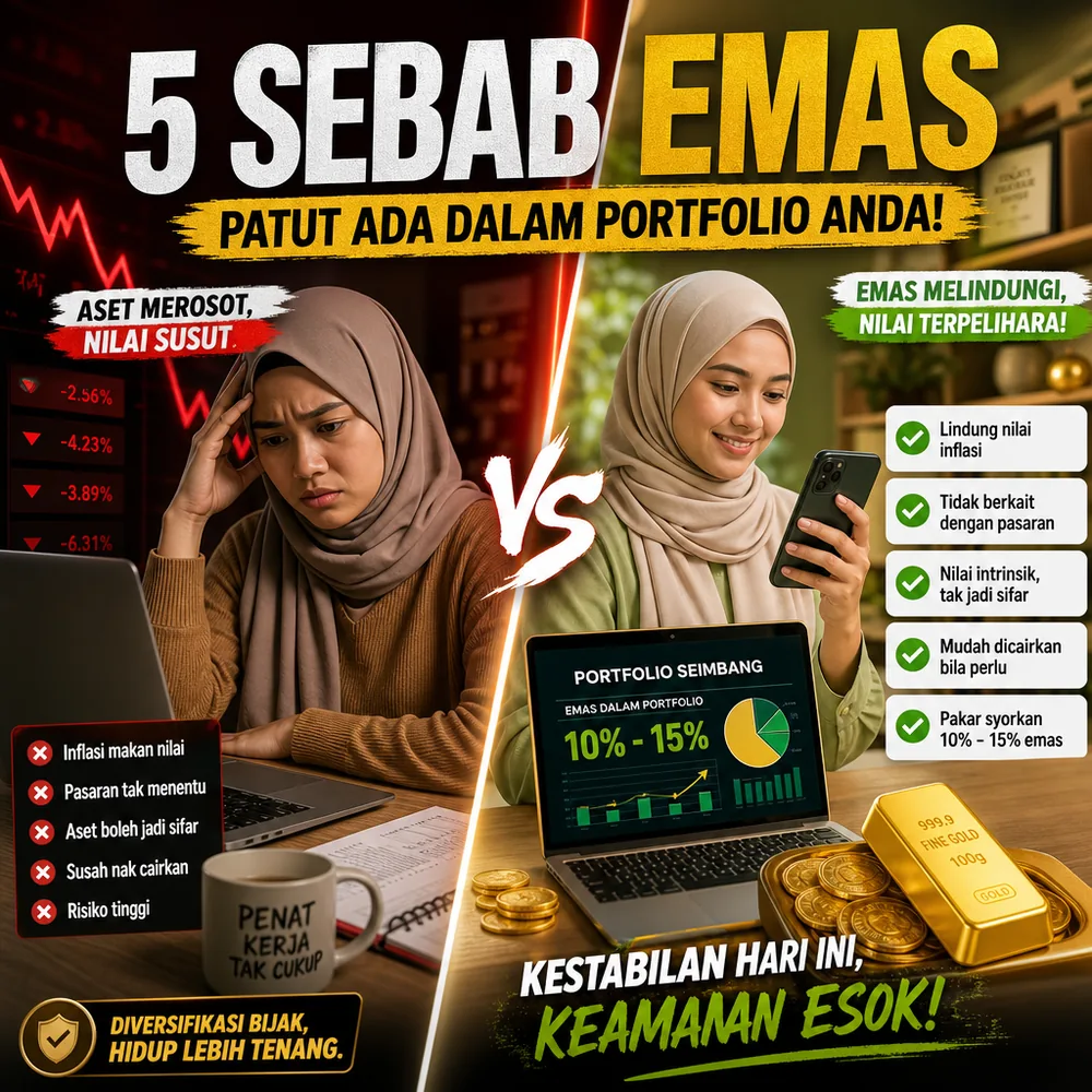 5 Sebab Emas Patut Ada Dalam Setiap Portfolio Kewangan