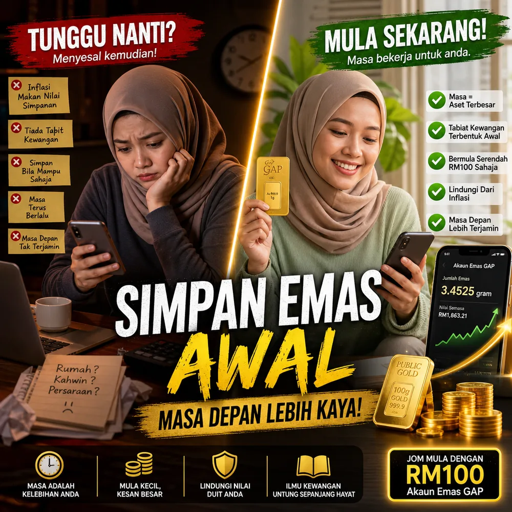 5 Sebab Generasi Muda Patut Mula Menyimpan Emas Awal