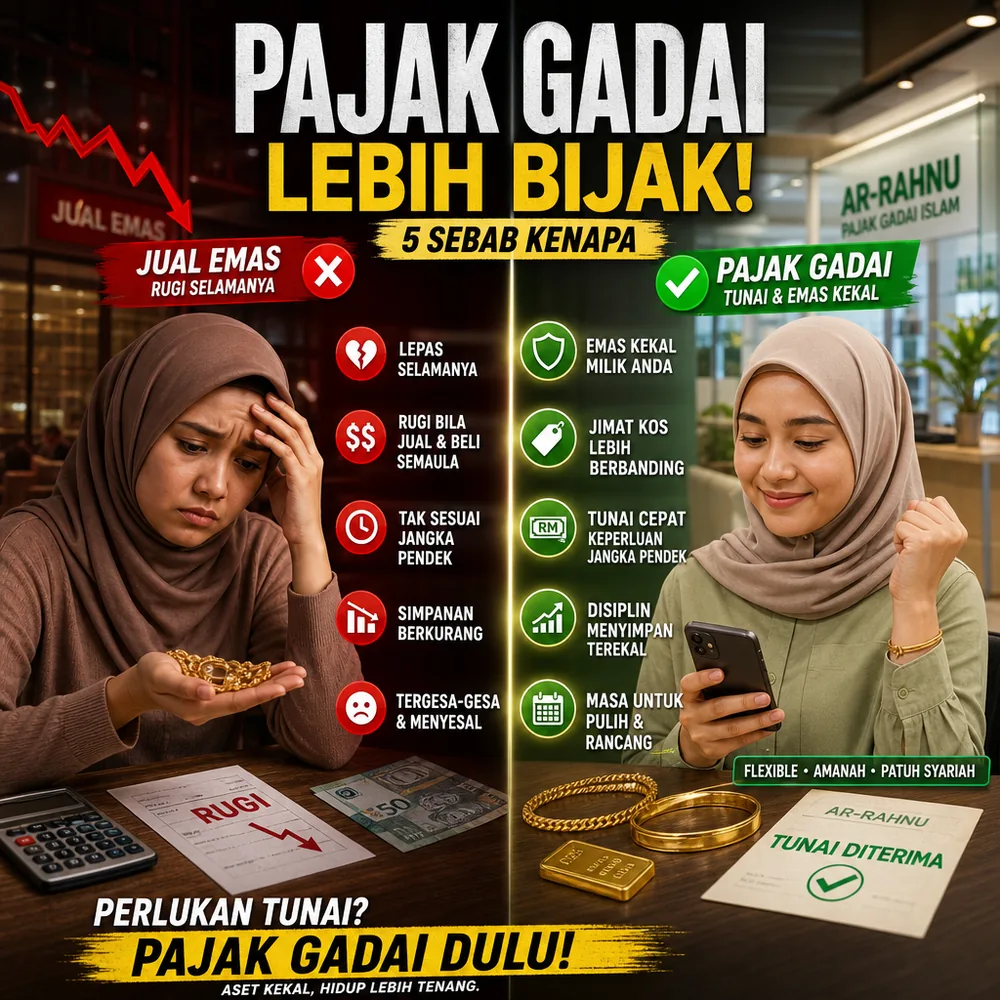 5 Sebab Pajak Gadai Lebih Bijak Daripada Menjual Emas