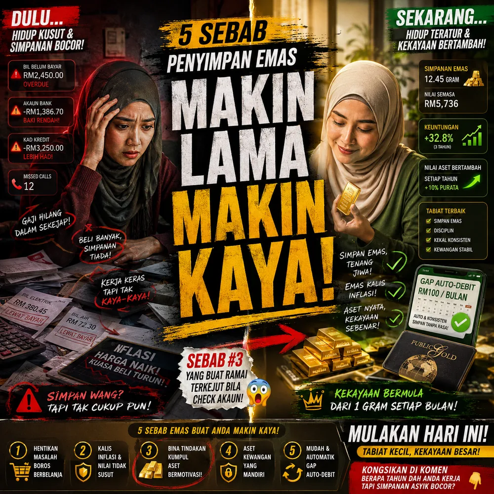 5 Sebab Penyimpan Emas Makin Lama Makin Kaya