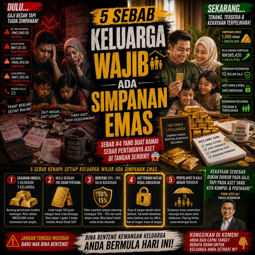 5 Sebab Kenapa Setiap Keluarga Wajib Ada Simpanan Emas
