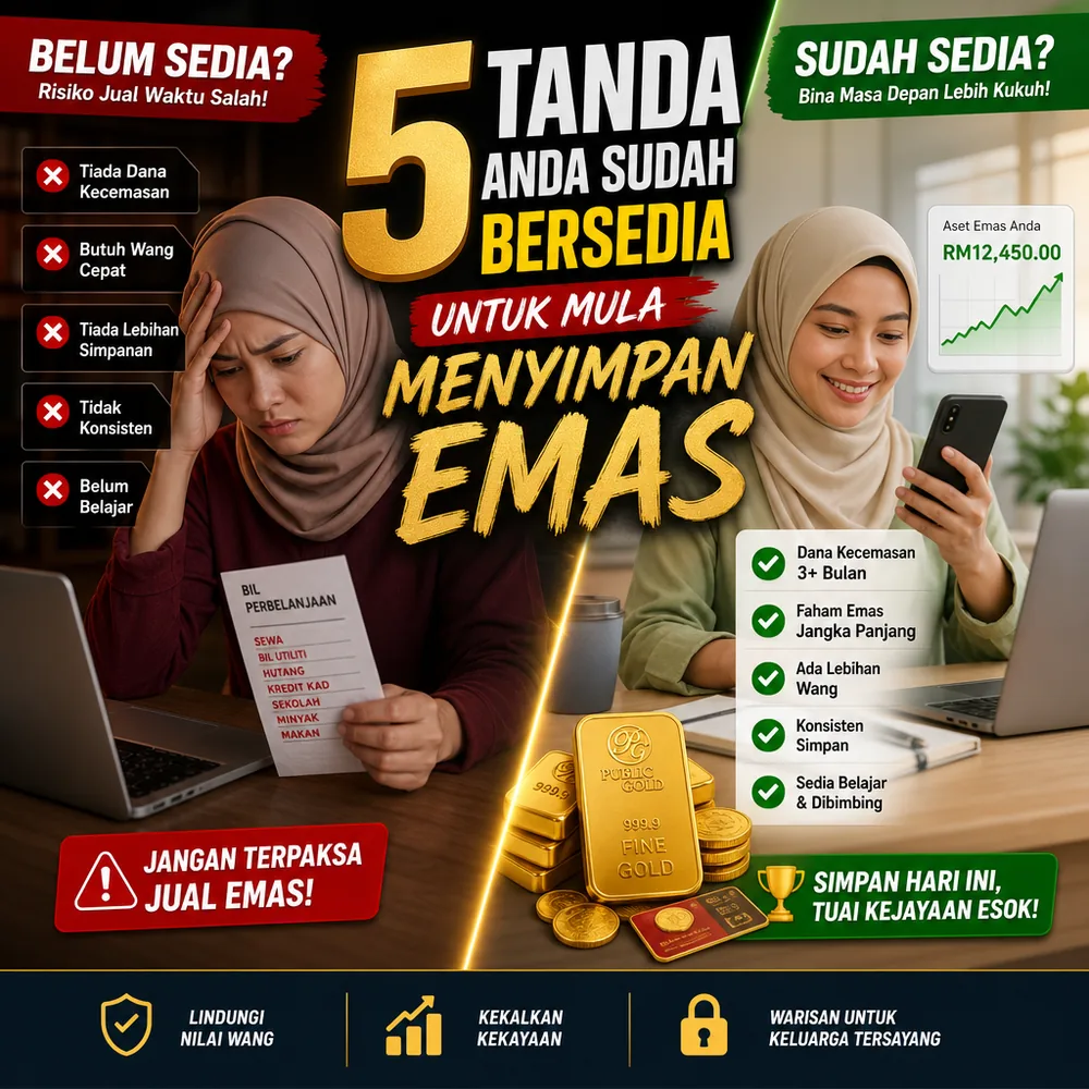 5 Tanda Anda Sudah Bersedia Untuk Mula Menyimpan Emas