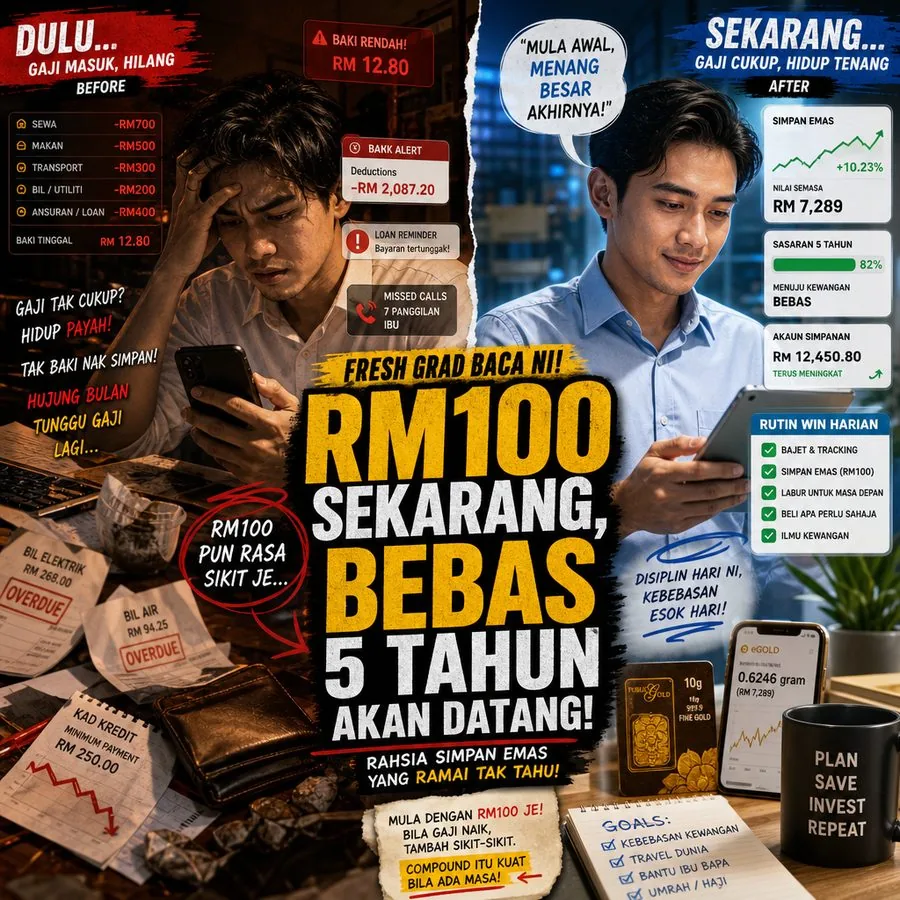 Dialog Haziq dan Fadzly tentang fresh grad simpan emas Public Gold