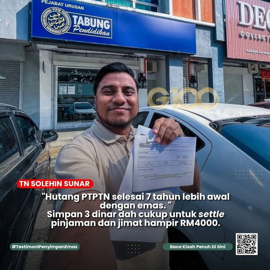Testimoni Tuan Solehin Sunar Langsaikan PTPTN 7 Tahun Lebih Awal Dengan Simpanan Emas Public Gold