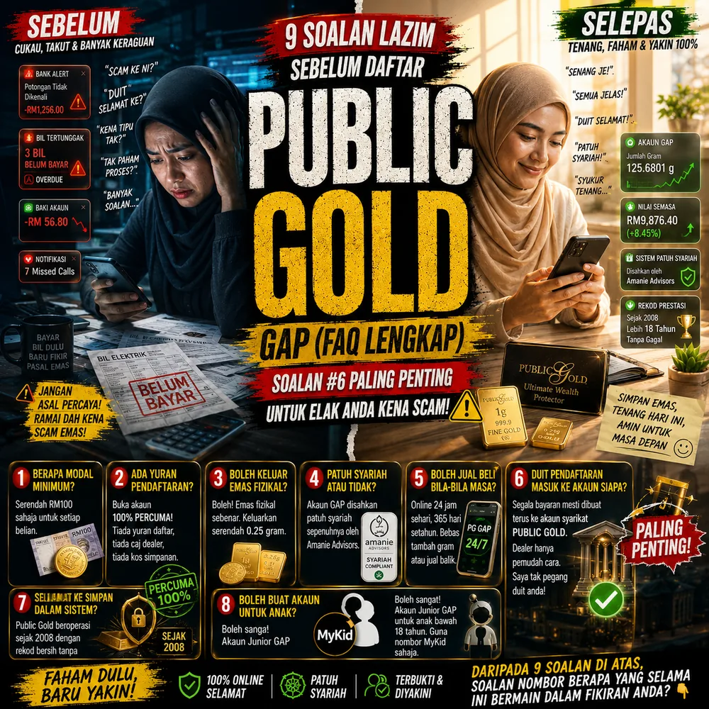 9 soalan lazim sebelum daftar Public Gold GAP, FAQ lengkap