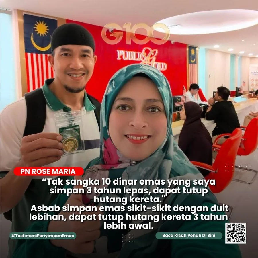 Puan Rose Maria langsaikan hutang kereta 3 tahun lebih awal dengan 10 dinar emas Public Gold