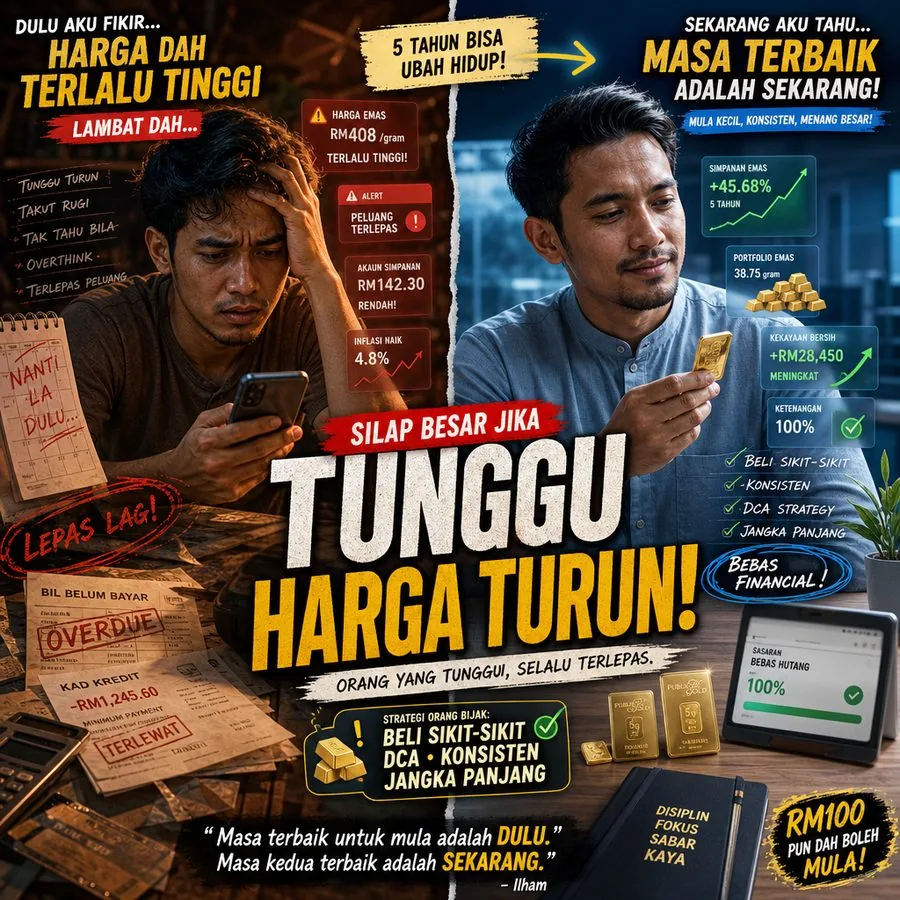 Dialog Syamil dan Ilham tentang harga emas terlalu tinggi untuk mula simpan