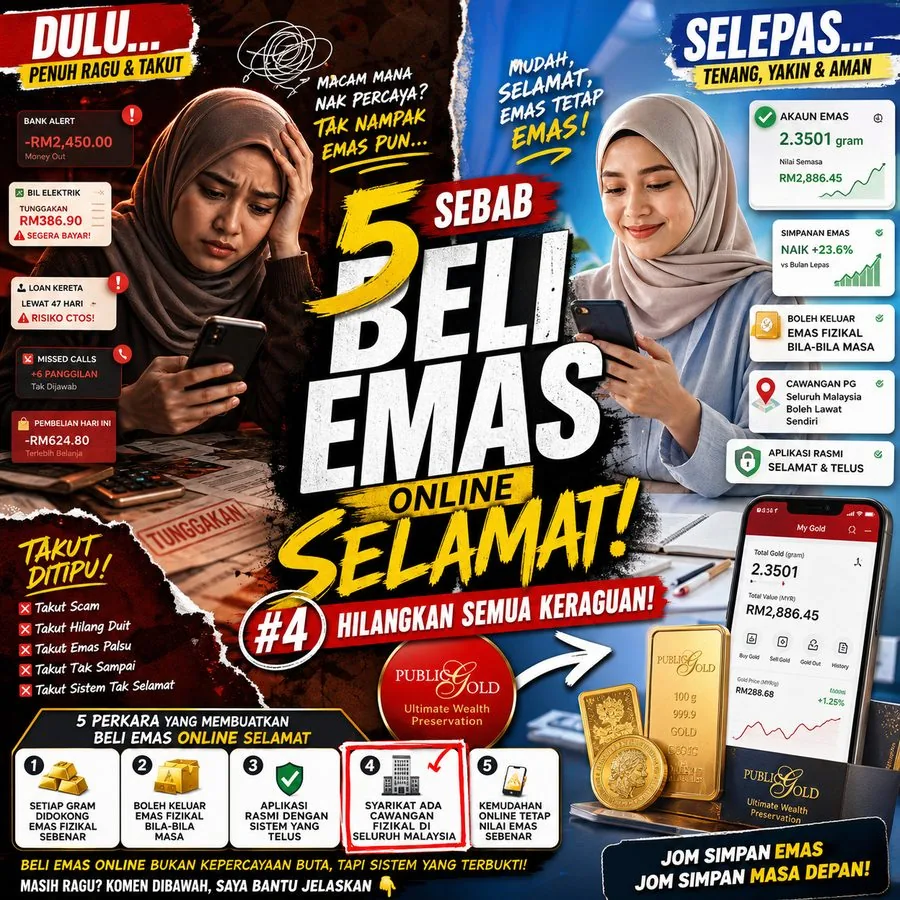 Beli emas online selamat melalui aplikasi GAP Public Gold