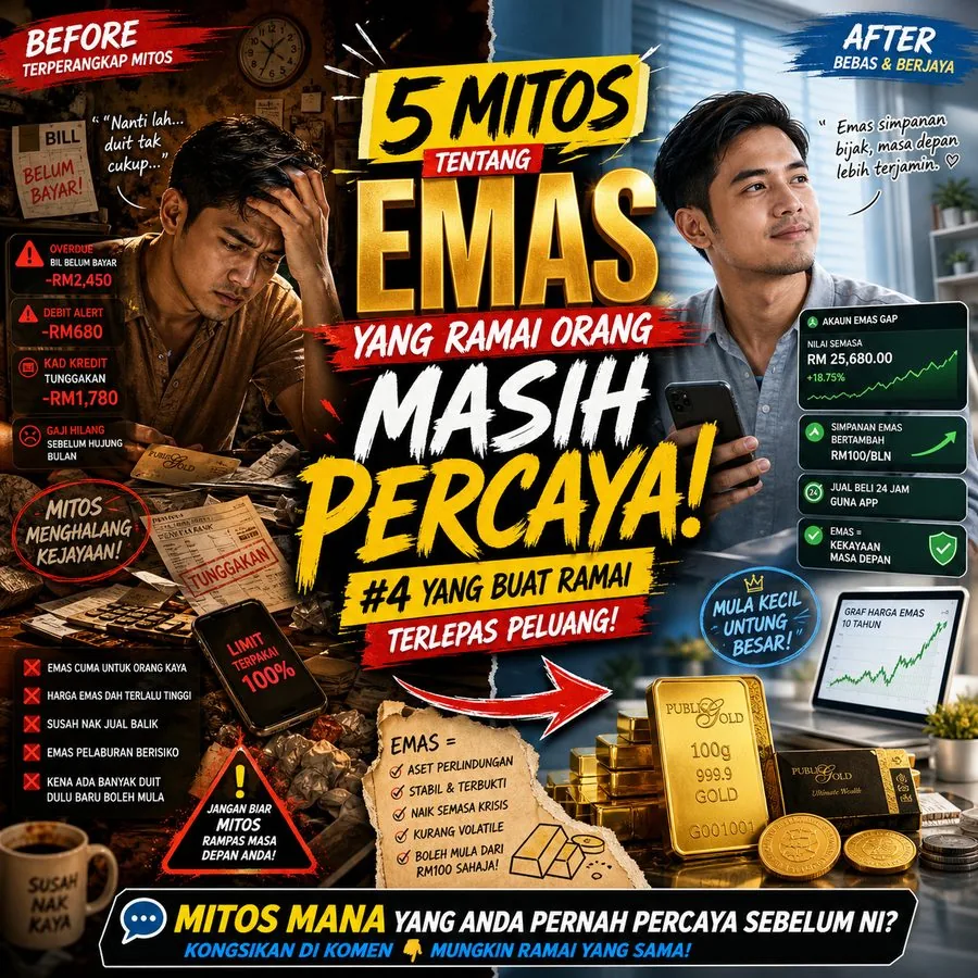 Membetulkan mitos tentang emas dengan fakta sebenar akaun GAP Public Gold