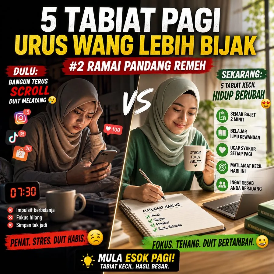 5 Tabiat Pagi Yang Buat Anda Lebih Bijak Urus Wang