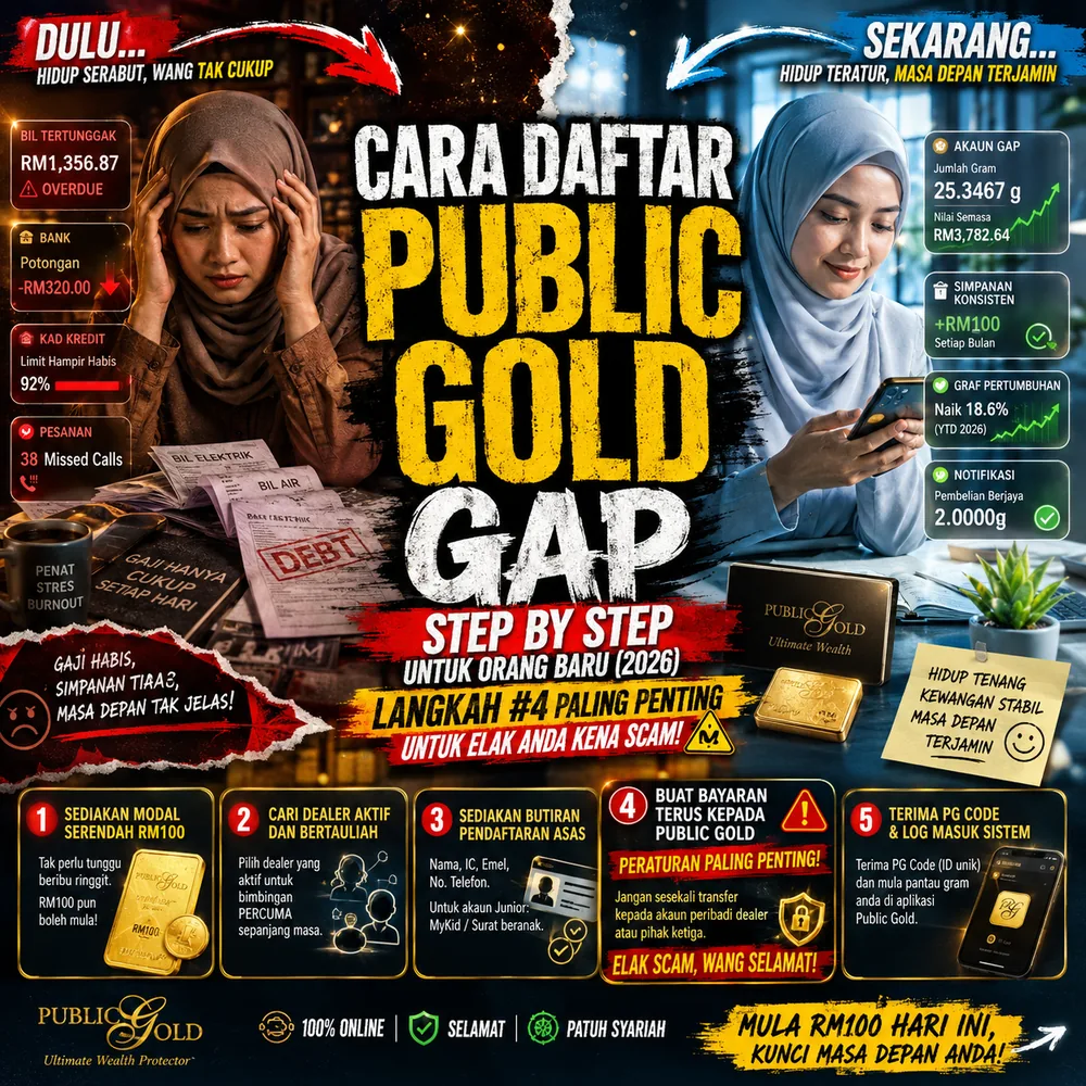 Cara daftar Public Gold GAP step by step untuk orang baru 2026