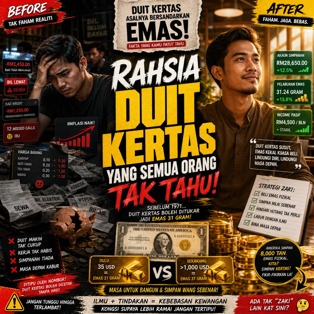 Sembang dua sahabat baru tahu duit kertas asalnya bersandarkan emas