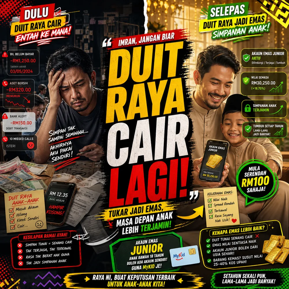 Sembang dua sahabat duit raya anak cair entah ke mana tukar emas
