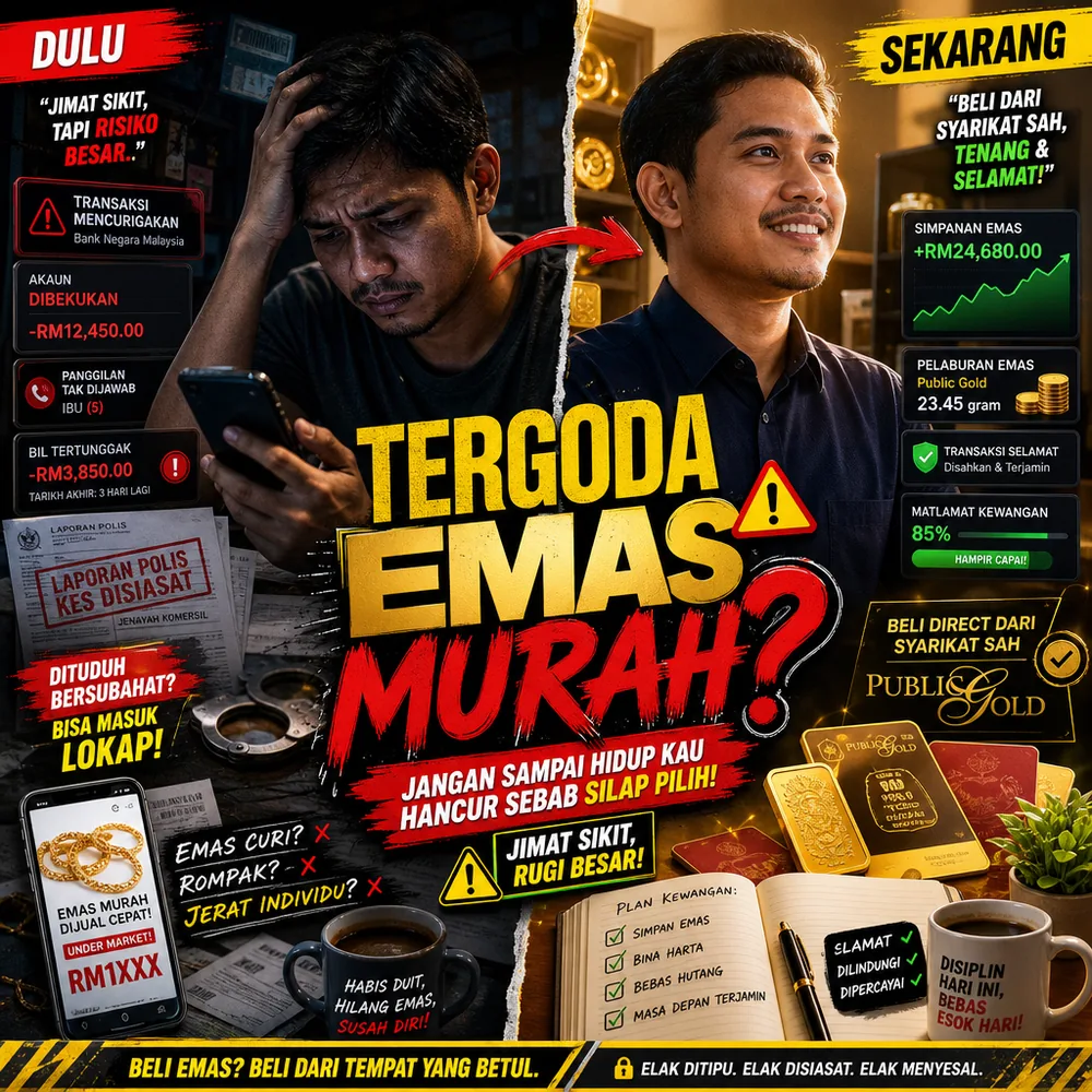 Sembang dua sahabat ada orang offer emas murah bawah harga pasaran