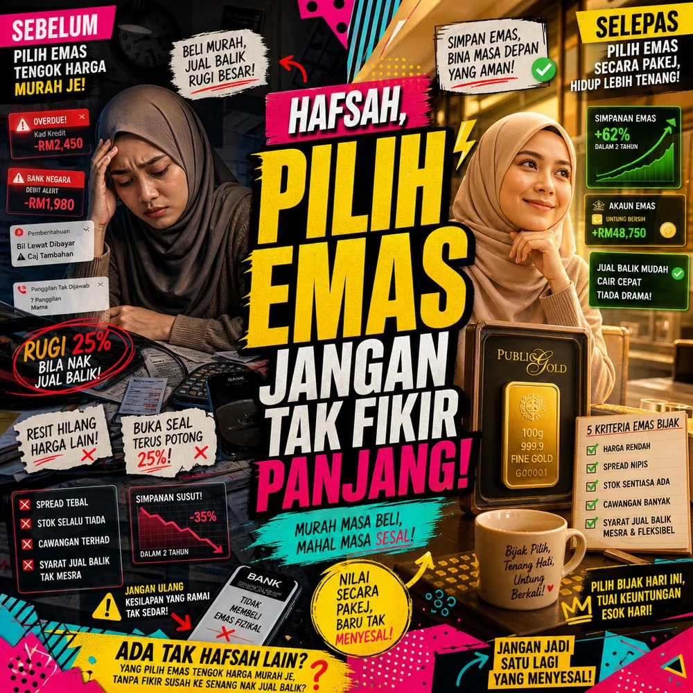 Sembang dua sahabat pilih emas tengok harga murah je