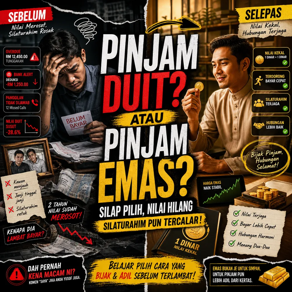 Sembang dua sahabat nak pinjamkan duit atau emas