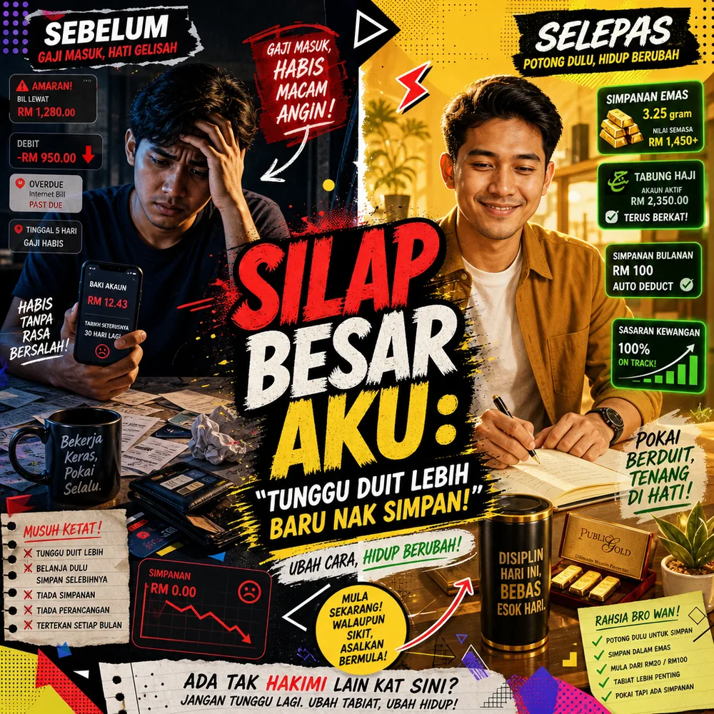 Sembang dua sahabat selalu tunggu duit lebih baru nak simpan