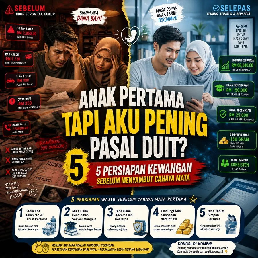 Pasangan rancang kewangan sebelum sambut cahaya mata pertama dengan GAP Public Gold