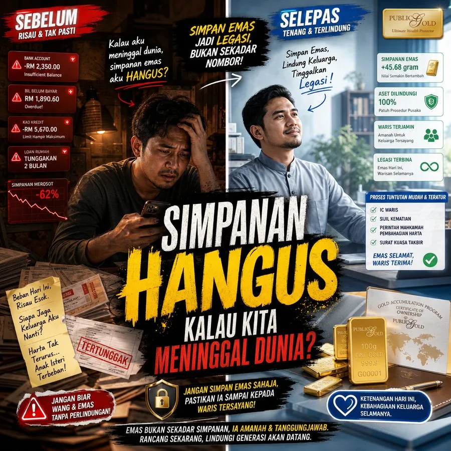 Dialog Azlan dan Rizal tentang waris simpanan emas Public Gold