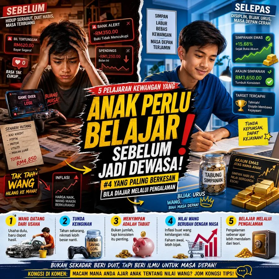 Anak belajar nilai wang melalui akaun GAP Junior Public Gold