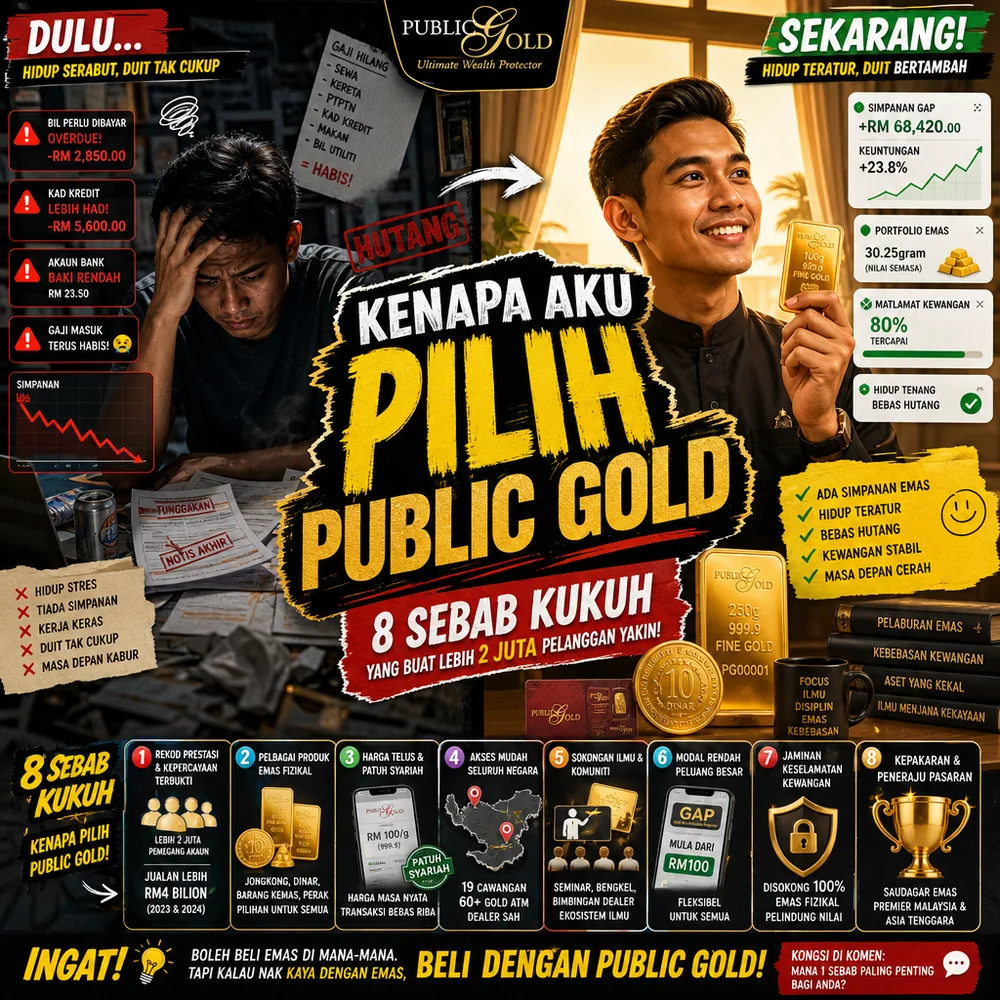 8 sebab kukuh kenapa pilih Public Gold bila nak beli emas