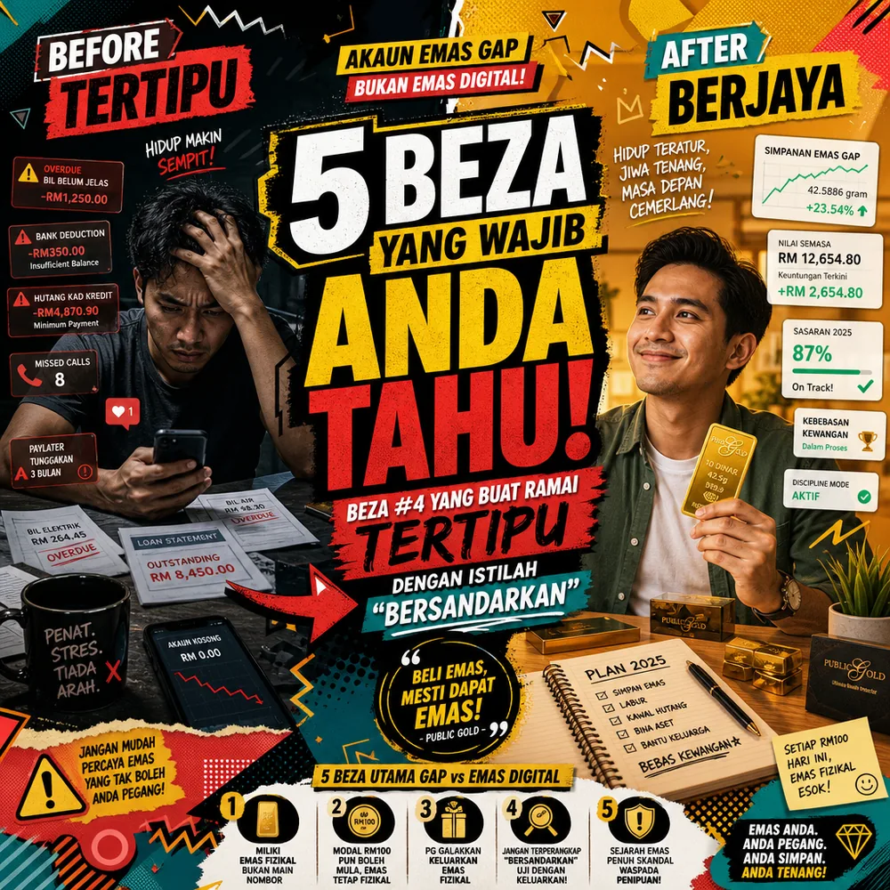 Akaun emas GAP bukan emas digital 5 beza yang wajib anda tahu