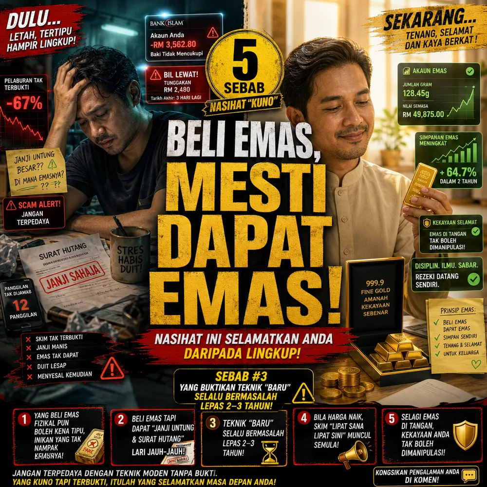Beli emas mesti dapat emas 5 sebab nasihat kuno selamatkan daripada lingkup Public Gold