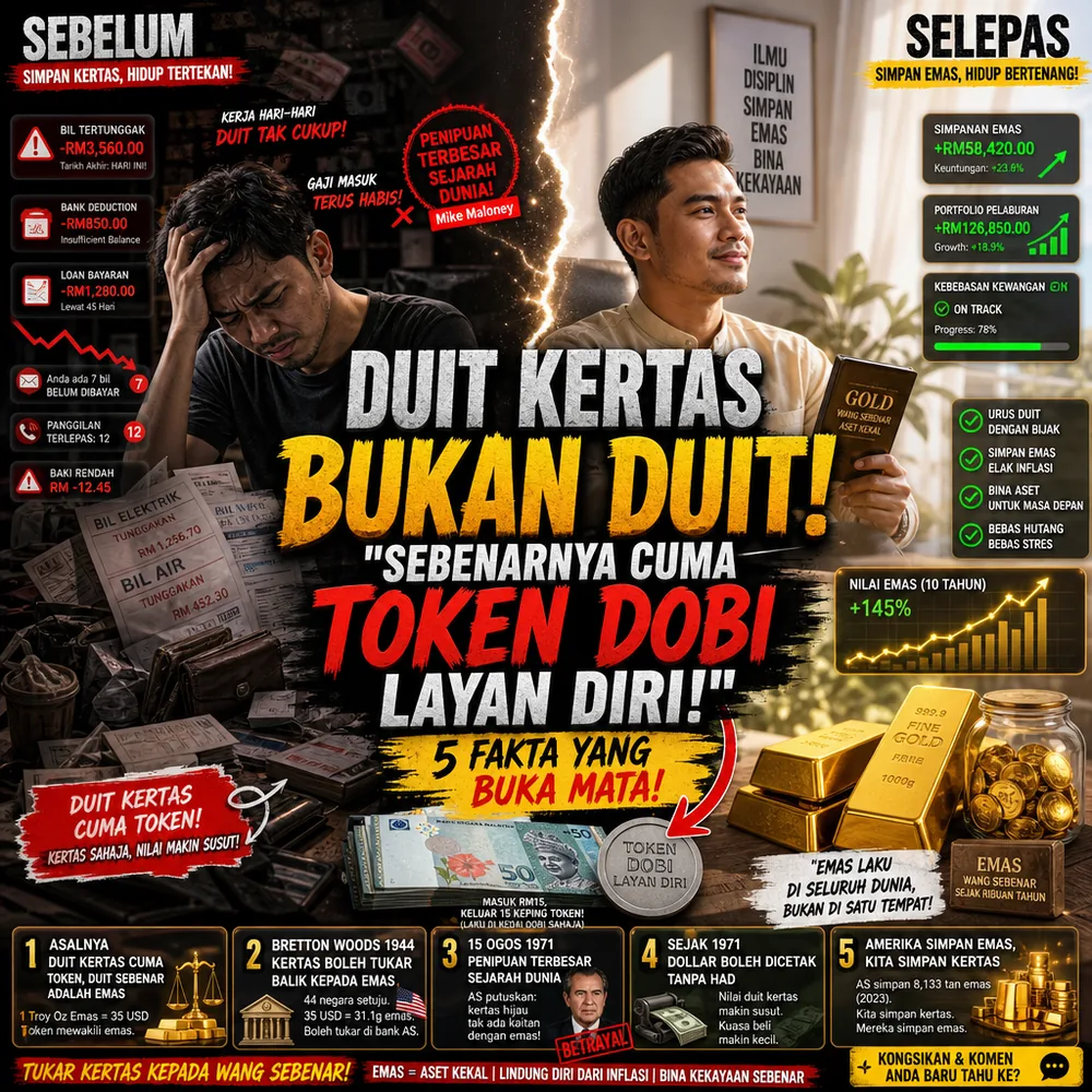 Duit kertas sebenarnya cuma token dobi layan diri 5 fakta Public Gold