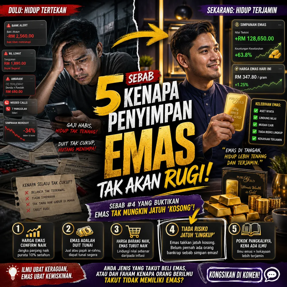 Kenapa penyimpan emas tak akan rugi 5 sebab mentor saya kongsikan Public Gold