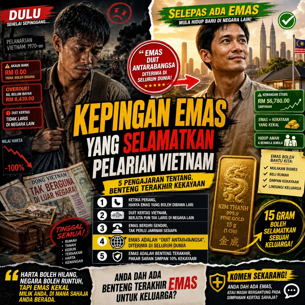 Kepingan emas yang selamatkan pelarian Vietnam benteng terakhir kekayaan Public Gold