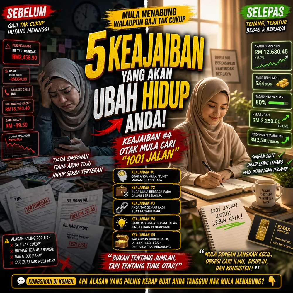 Mulakan menabung walaupun gaji tak cukup 5 keajaiban yang berlaku Public Gold