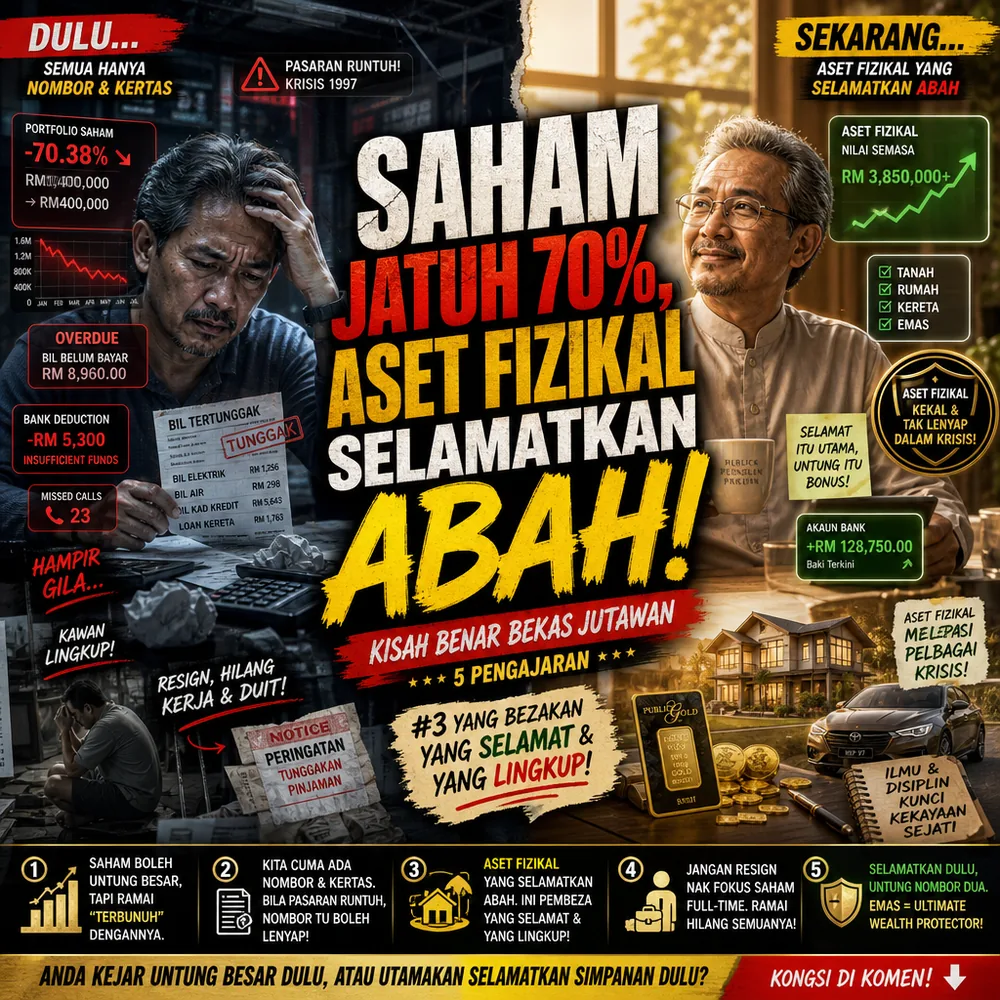 Bila pasaran saham jatuh aset fizikal yang selamatkan kisah abah bekas jutawan Public Gold