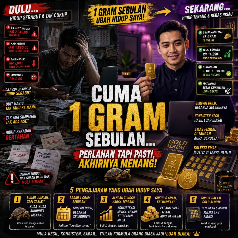 Simpan emas 1 gram 1 bulan nampak kecil tapi impaknya luar biasa Public Gold