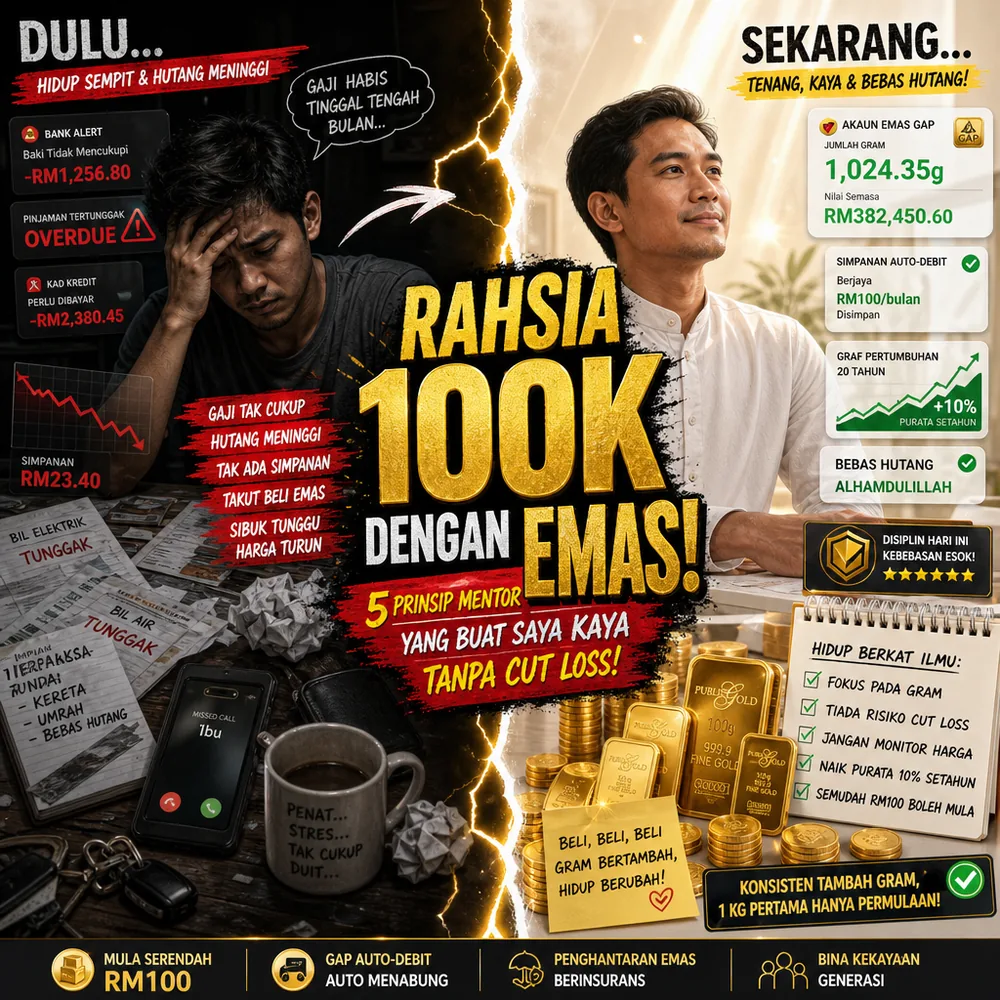 Teknik berkesan menabung sampai RM100000 dengan emas 5 prinsip Public Gold