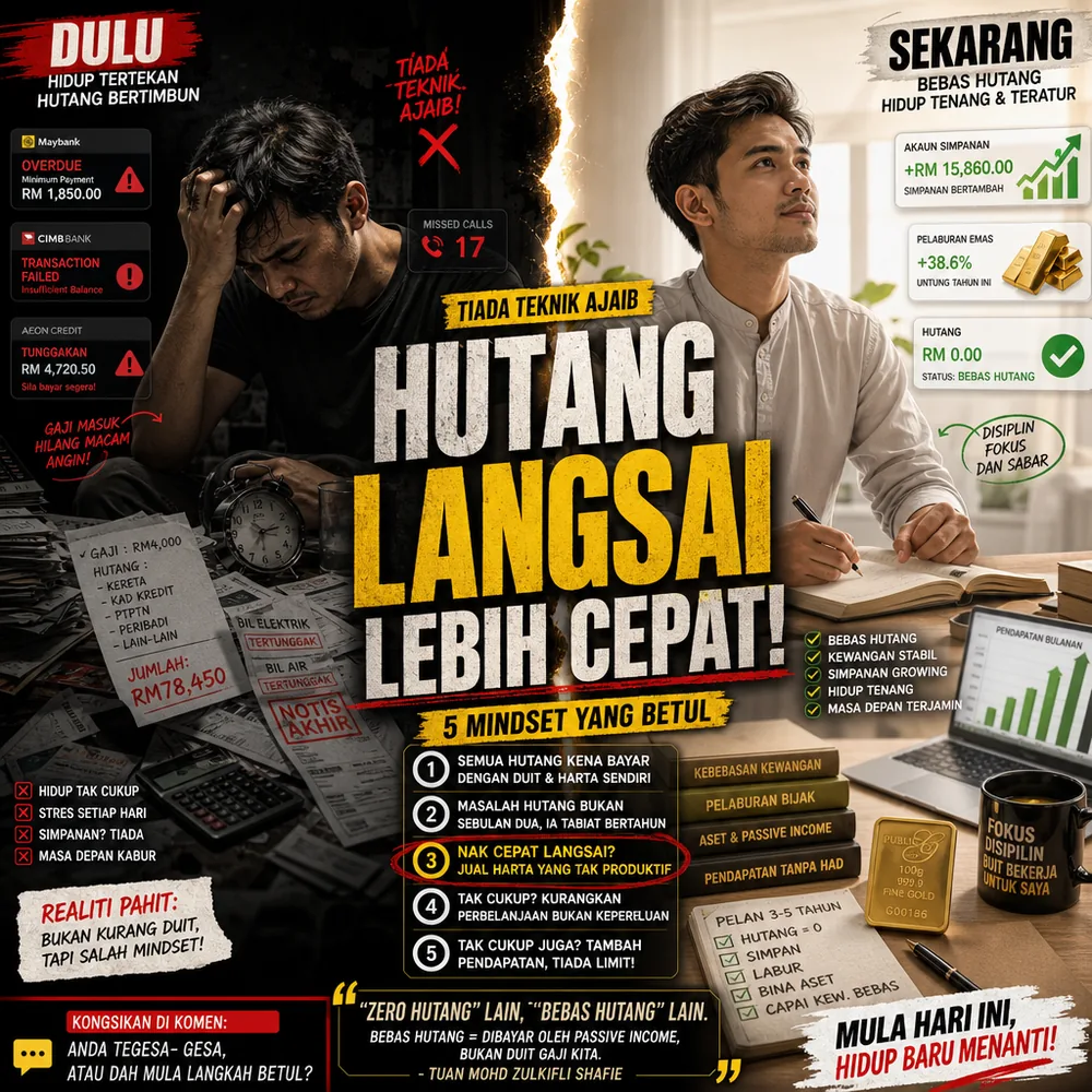 Tiada teknik ajaib untuk settle hutang bulan depan 5 mindset yang betul Public Gold
